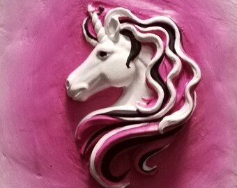 Pink Unicorn Plaque PBW2