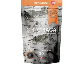 Canadian Chaga Tea – Wild Harvested, Sustainably Sourced (30 Tea Bags)