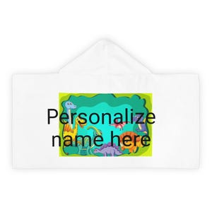 Personalized Dinosaur Hooded Towel: Kids Beach & Bath Wrap
