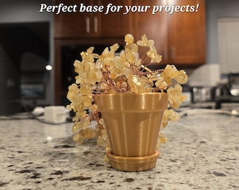 3D Printer STL File: Plant Pot with Bottom Plate (Digital Download)