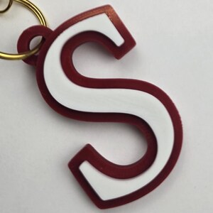 Alphabet Keychain STL File: 3D Printer Letters (Digital Download). Perfect for teacher appreciation, team player gifts, or a girlfriend gift image 8