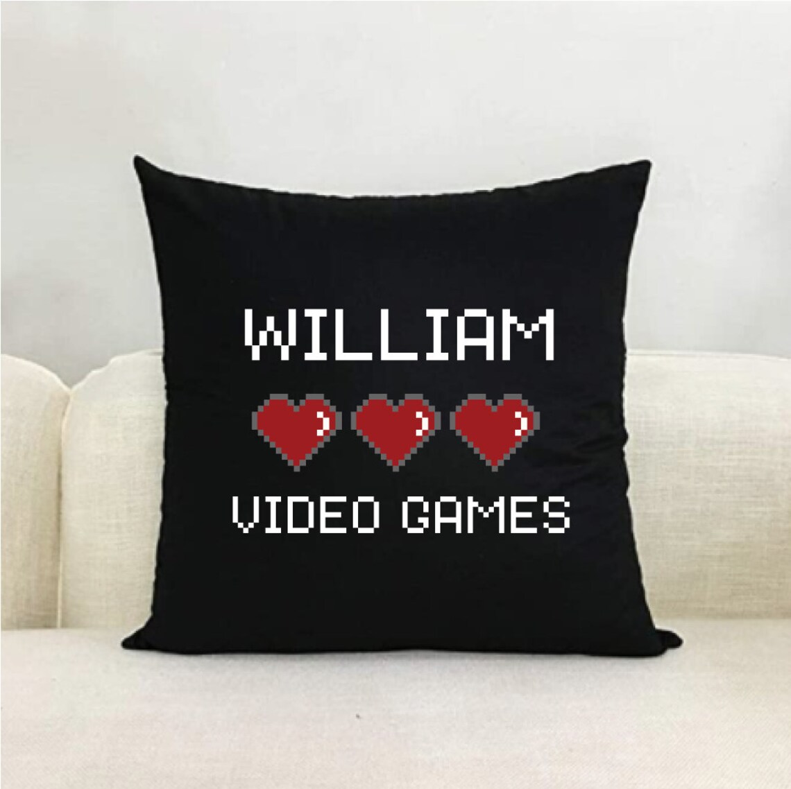 Customized video games pillow cover. Personalized gamer pillow Etsy
