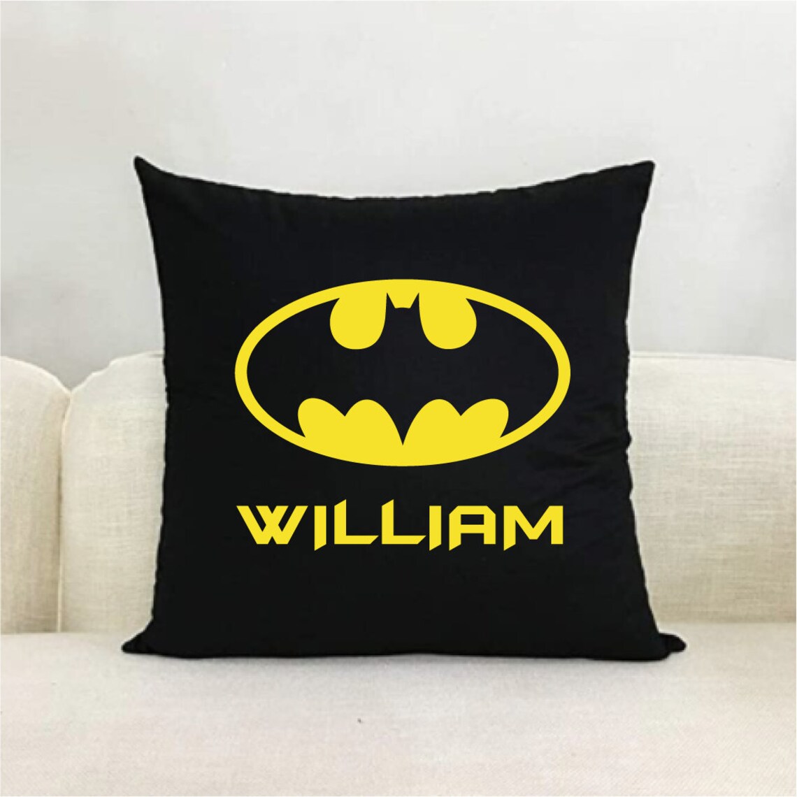 Personalized Batman Pillow Cover Custom batman Pillow cover Etsy