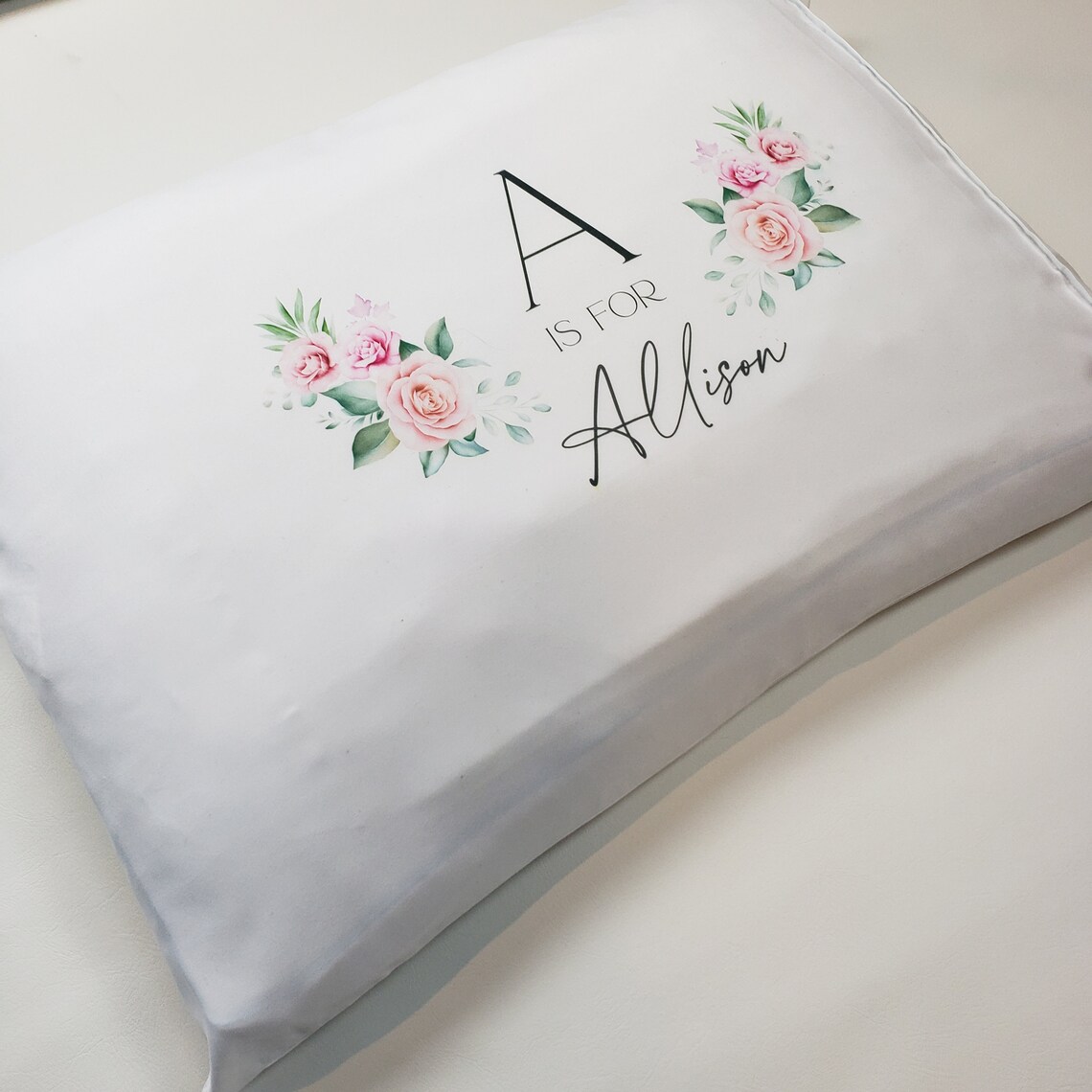 Custom Personalized Pillowcase Monogrammed and Name Etsy