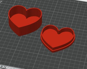 Heart Shaped Box STL File: 3D Printer Design (Instant Download)