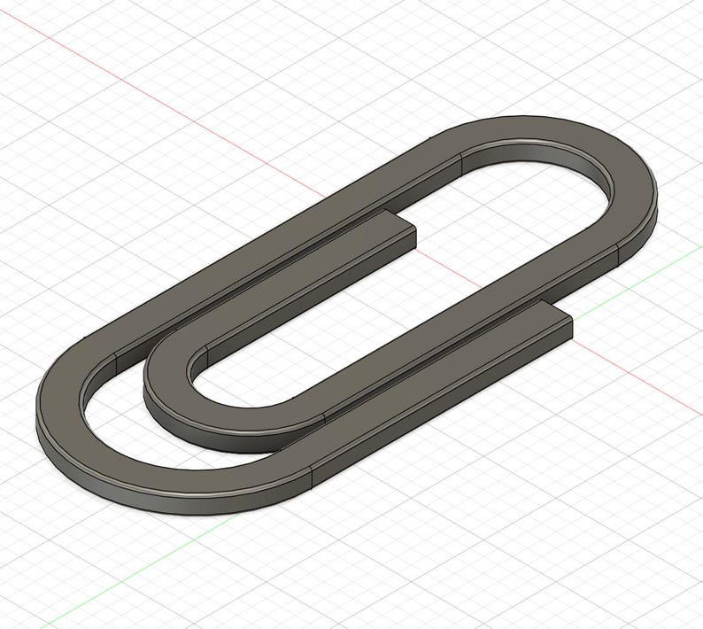 Paperclip Not Rounded Jumbo Paper Clip STL Files: 3D Printer Models (digital Download) - Etsy