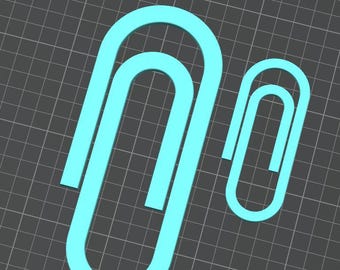 Jumbo Paper Clip STL Files: 3D Printer Models (Digital Download)