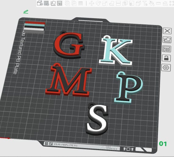 Alphabet Keychain STL File: 3D Printer Letters (Digital Download). Perfect for teacher appreciation, team player gifts, or a girlfriend gift
