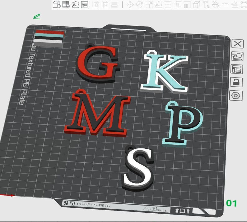 Alphabet Keychain STL File: 3D Printer Letters (Digital Download). Perfect for teacher appreciation, team player gifts, or a girlfriend gift image 1