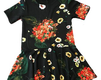 Deep Garden Floral Crop Top