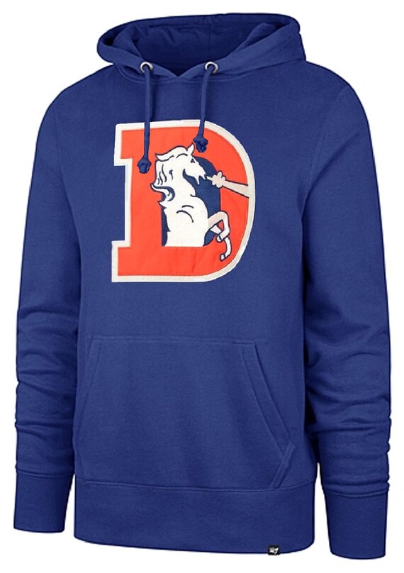 Denver Broncos NFL 47 Legacy Throwback Vintage Hoodie Pullover Men s X large XL Etsy