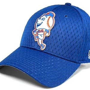 New York Mets OC Sports Mr. Met Vintage Blue Hat Cap Flex Stretch Fit S/M