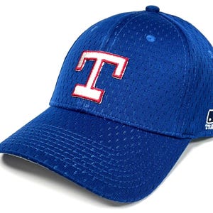 Texas Rangers MLB OC Vintage Throwback Blue Hat Cap Adult Flex Stretch Fit M/L