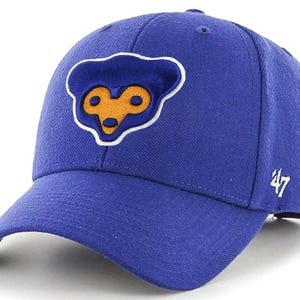 Chicago Cubs MLB &#39;47 MVP Vintage Cooperstown Solid Blue Hat Cap Adult Men&#39;s Adjustable