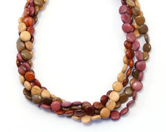 Unique boho jewelry eco jewelry exotic wood string pendant necklace - Mini Discs Twist - EE540