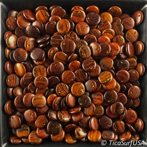 Flat round disk natural wood beads unstained varnished handmade 15mm wood beads supplies for jewelry making DIY - 10Pcs
