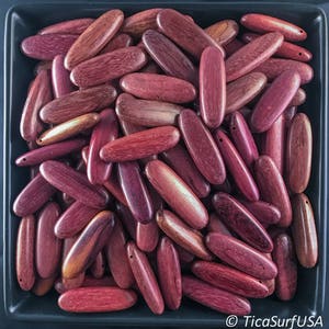 Tribal bars natural wood beads unstained varnished handmade 42mm wood beads supplies for jewelry making DIY - 10Pcs
