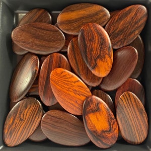 Large flat oval natural wood beads unstained varnished handmade 50mm x 28mm wood beads supplies for jewelry making DIY RO38S - 10Pcs