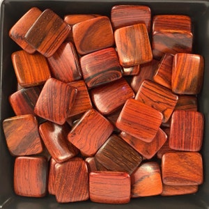 Rectangular natural wood beads unstained varnished handmade 28mm x 20mm wood beads supplies for jewelry making DIY RF29 - 10Pcs
