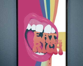 Eat The Rich Psychedelic Art Print