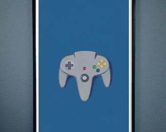 Retro Video Game Controller Art Print