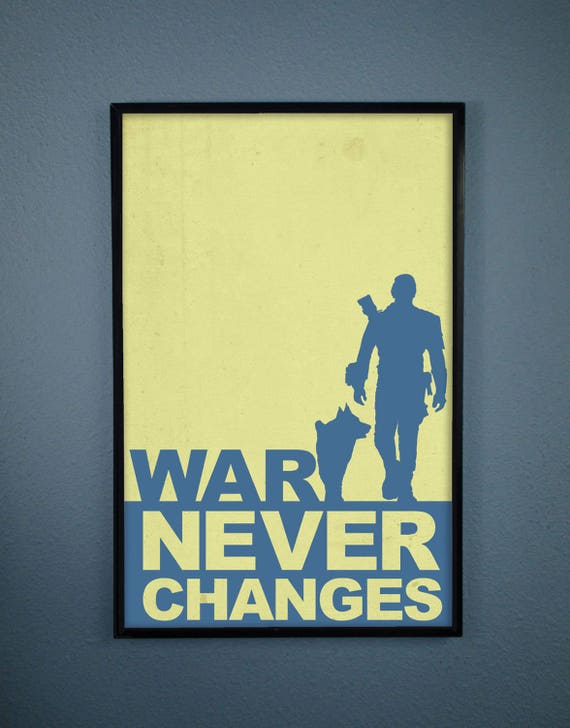 Fallout Minimalist Poster War Never Changes Etsy
