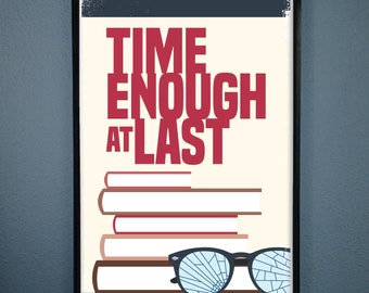 Minimalist Twilight Zone Poster - Time Enough at Last