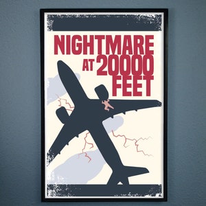 Poster di minimalista Twilight Zone - incubo a 20.000 piedi