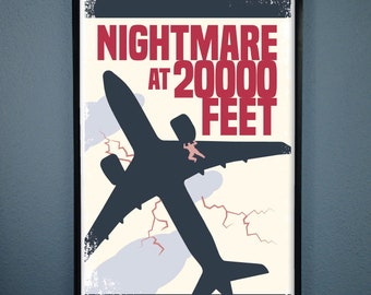 Minimalist Twilight Zone Poster - Nightmare at 20,000 Feet
