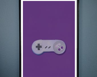 Retro Video Game Controller Art Print