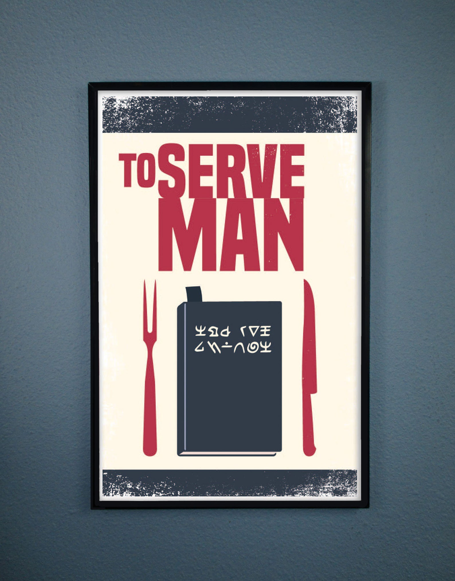 Minimalist Twilight Zone Poster to Serve Man | Etsy