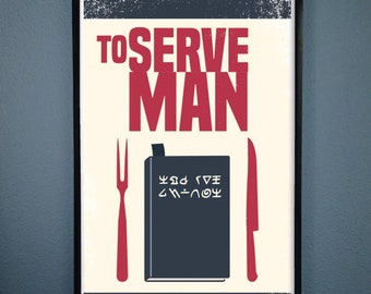 Minimalist Twilight Zone Poster - To Serve Man