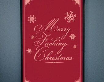Merry Fucking Christmas Seasonal Wall Décor