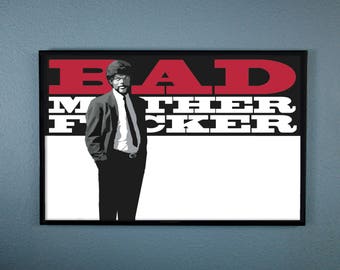 Pulp Fiction Art Print: Jules Bad Motherfucker - Movie Poster