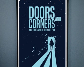 Minimalist Poster of Miller Quote from The Expanse "Doors and corners kid that's where they get you."