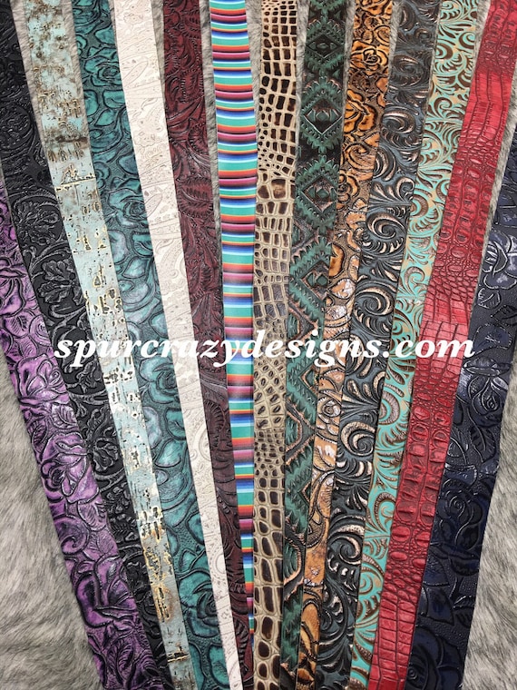 Customizable Leather Purse Strap / Crossbody Strap / Patterned Leather Bag Strap / Shoulder Strap / Handbag Strap / Replacement Strap
