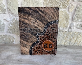 Custom Brand Leather Covered Notepad / Leather Covered Portfolio / Custom Leather Covered Notepad / Partially Covered Portfolio / Gift