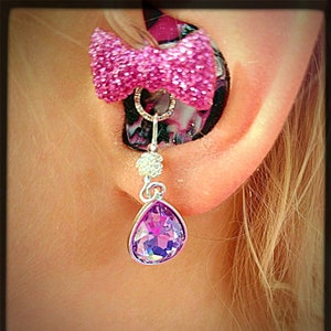 Hearing Aid Charms: Beautiful Gem Drops with Silver Plated and Czech Glass Accent Beads! Tube Trinkets sold separately!