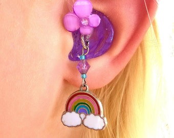 Hearing Aid Charms:  Rainbows (also available in matching Mother Daughter Set)! ***Tube Trinkets sold separately***
