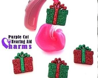 Christmas Hearing Aid Tube Trinkets: Glittery Holiday Charms