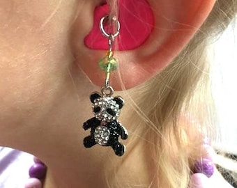 Hearing Aid Charms: Rhinestone Panda Bears!