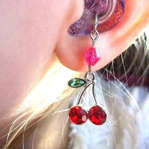 Hearing Aid Charms: Red Ripe Cherries!