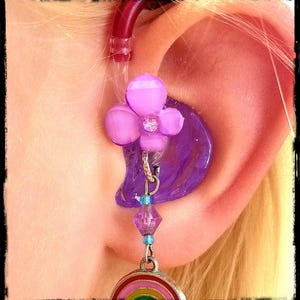 Ciondoli a forma di tubicino per apparecchi acustici: farfalle di cristallo luminose e bellissime! Seleziona 2 pezzi per un paio! Ciondoli per apparecchi acustici venduti separatamente!