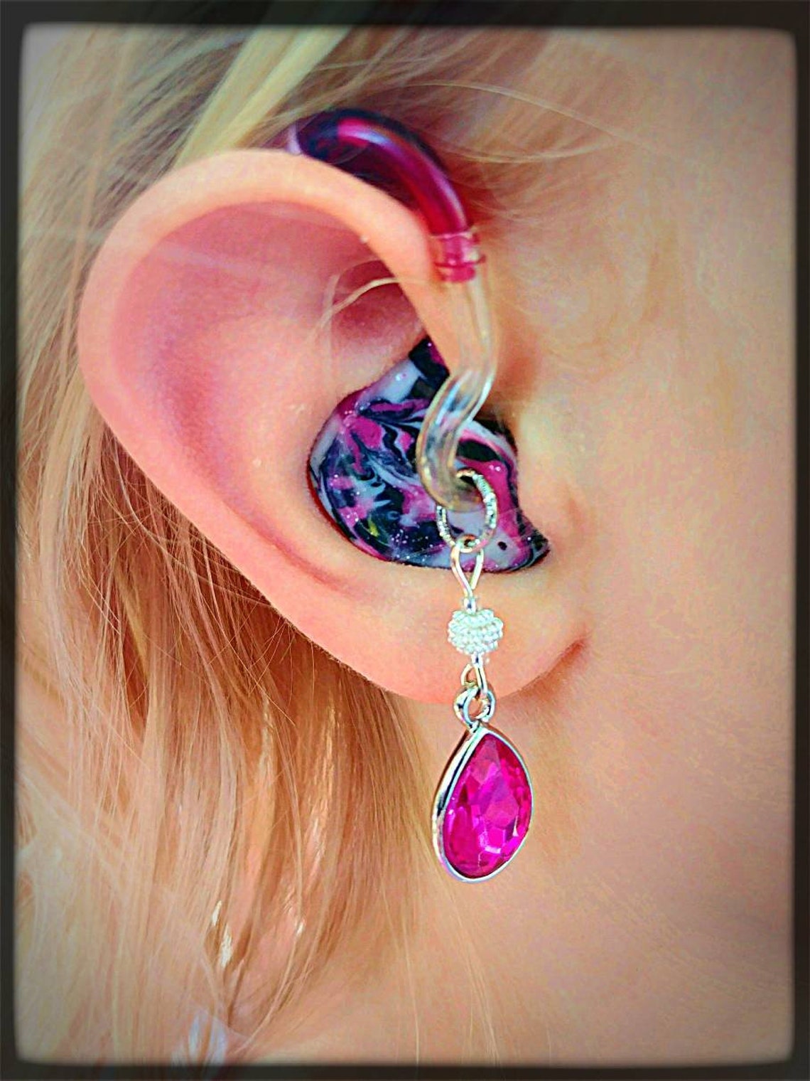 Hearing Aid Charms Beautiful Gem Drops With Silver Plated and Etsy