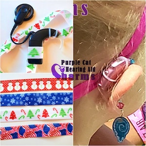 Seasonal HearBands Adjustable Hearing Aid and Cochlear Implant HearBand Headbands in festive Holiday Prints!