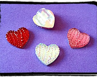 Cochlear/BAHA Cuties or Hearing Aid Tube Trinkets:  Jewel Hearts!  For a pair, select quantity 2.