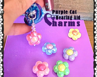 Hearing Aid Charms:  Colorful and Bold Daisies!