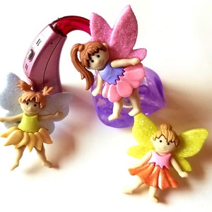 Cochlear Cuties or Tube Trinkets: Glittery Ballerina Fairies!  Select Quantity 2 for a pair!