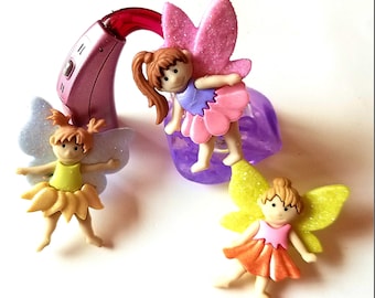 Cochlear Cuties or Tube Trinkets: Glittery Ballerina Fairies!  Select Quantity 2 for a pair!