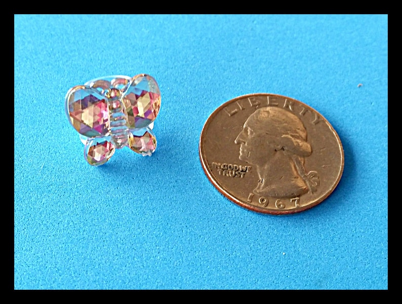 Tube Trinkets: Crystal Butterflies Hearing Aid Charm sold separately image 3